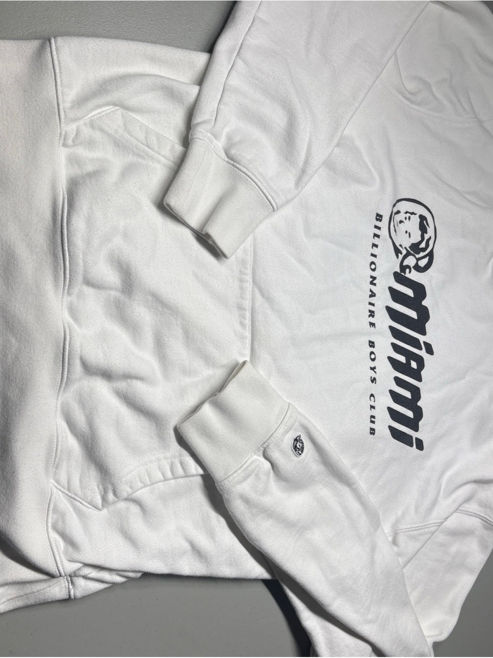 BILLIONAIRE BOYS CLUB Pullover Hoodie Size L With Miami Logo.